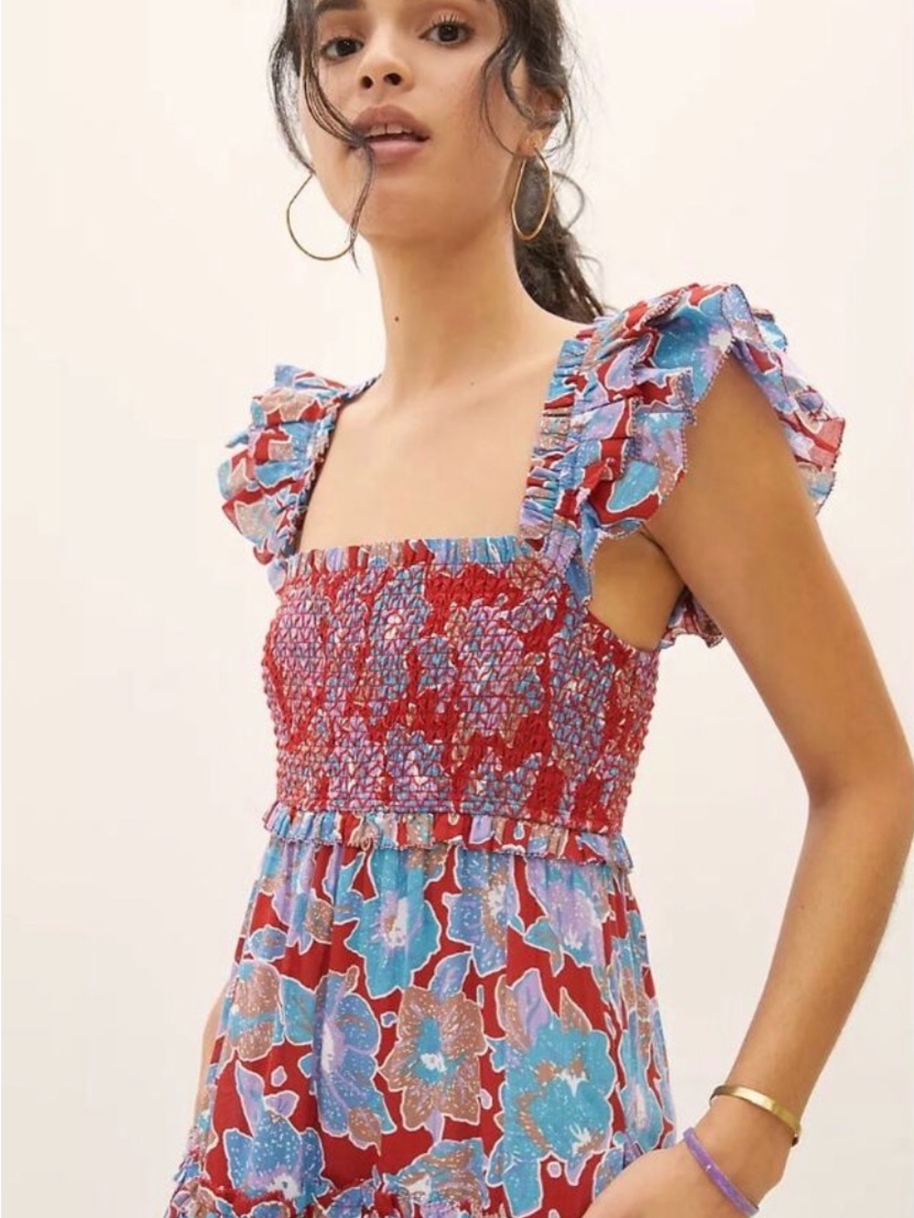 LOVE THE LABEL Floral Smocked Maxi Dress